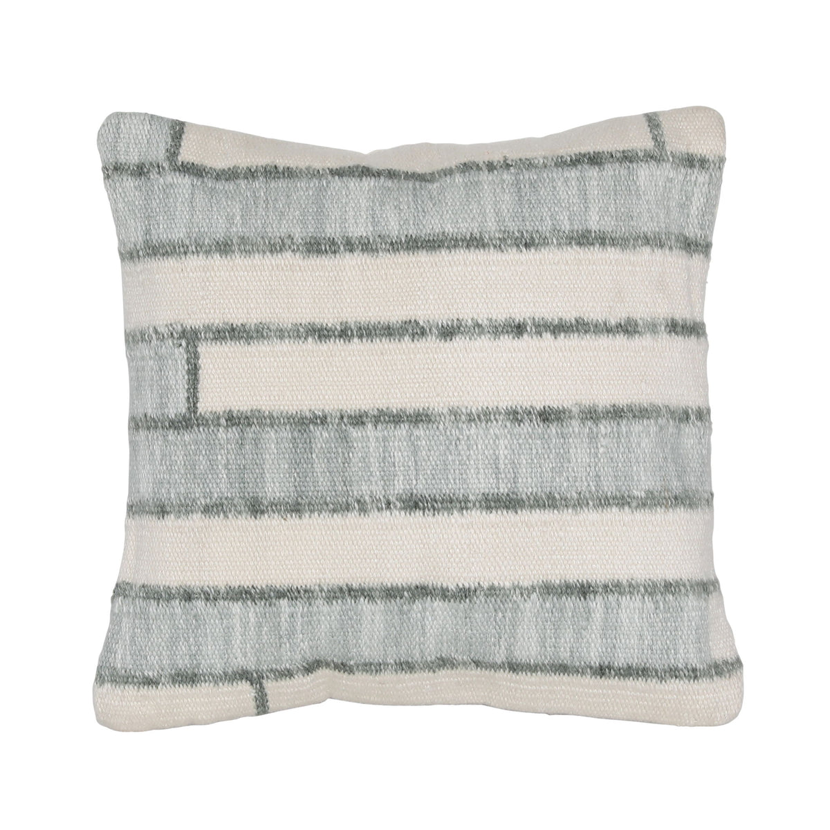 Ashma - Outdoor Pillow - Seafoam Green And Ivory