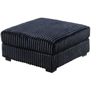 Soft Upholstered Ottoman - Black