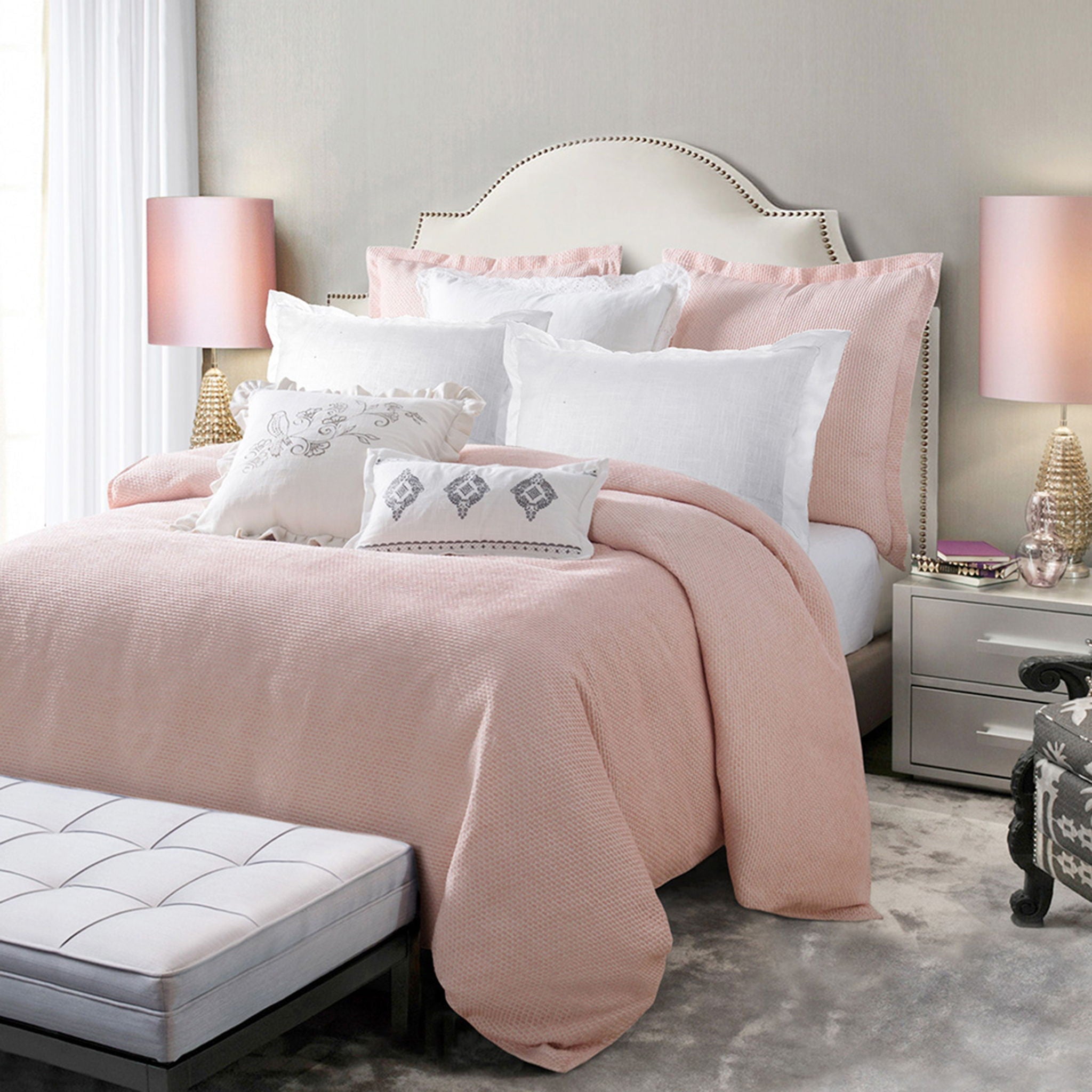 Jolie - Queen Duvet Cover - Pink