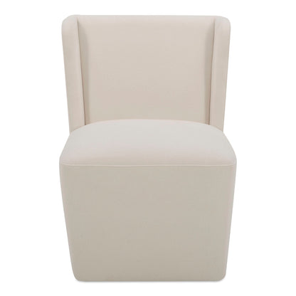 Cormac - Rolling Dining Chair - Cream