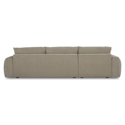 Berga - Sectional Pebble Left Stationary Sofa - Gray