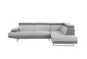 U9784 - Right Arm Facing Sectional - Light Gray / Dark Gray