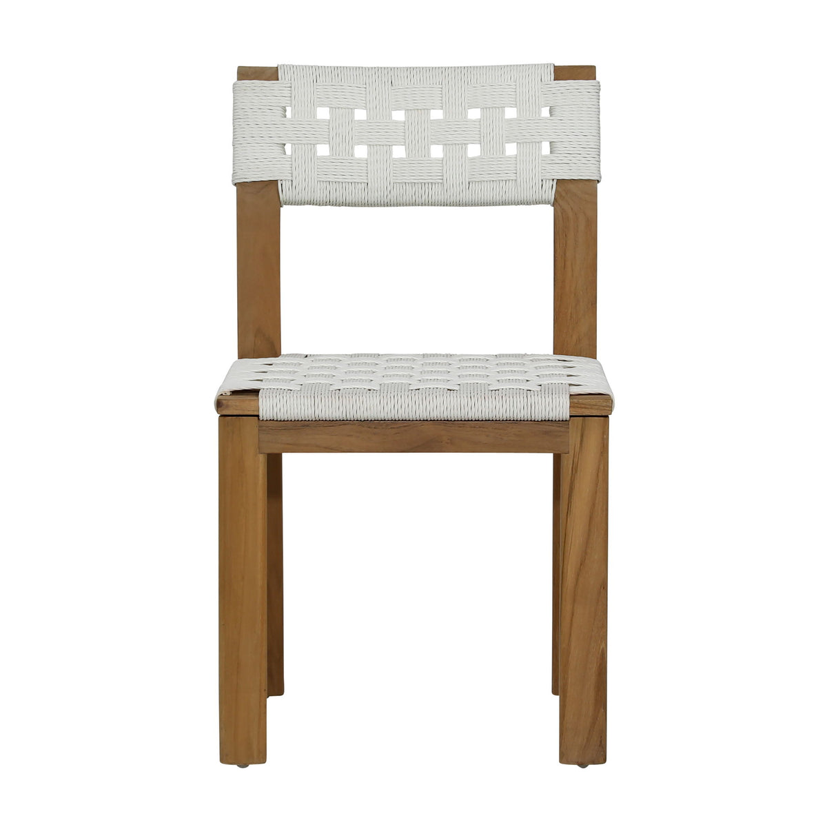 Elvia - Outdoor Dining Chair - White And Natural