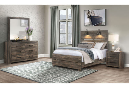 Linwood - 4 Piece Full Bedroom Set (Full Bed, Dresser, Mirror And Nightstand) - Dark Oak