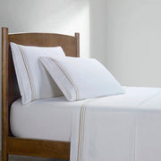 Border Embroidery - King Sheet Set (Set of 4) - Light Gold