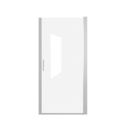 Shower Door, Tempered Glass With Explosion Proof Film, Half Frame Design - Chrome