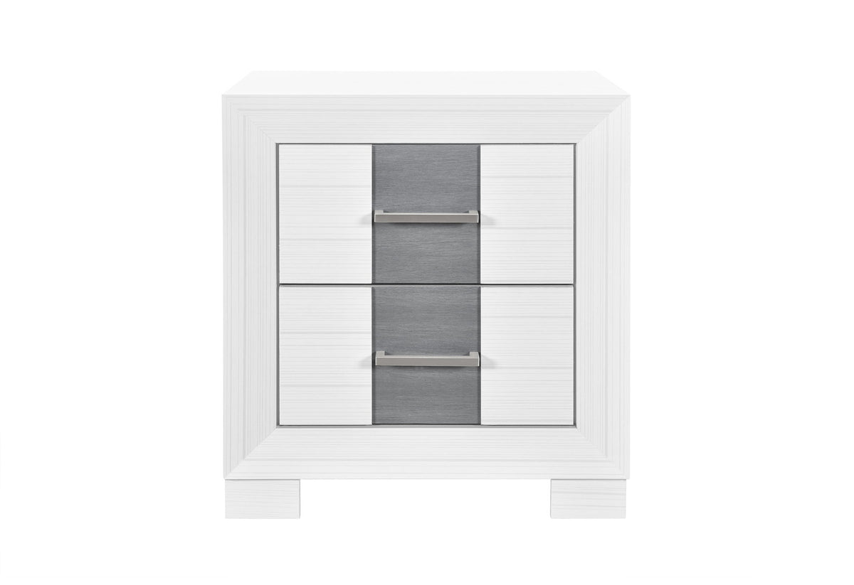 Optimus - Nightstand - White / Gray