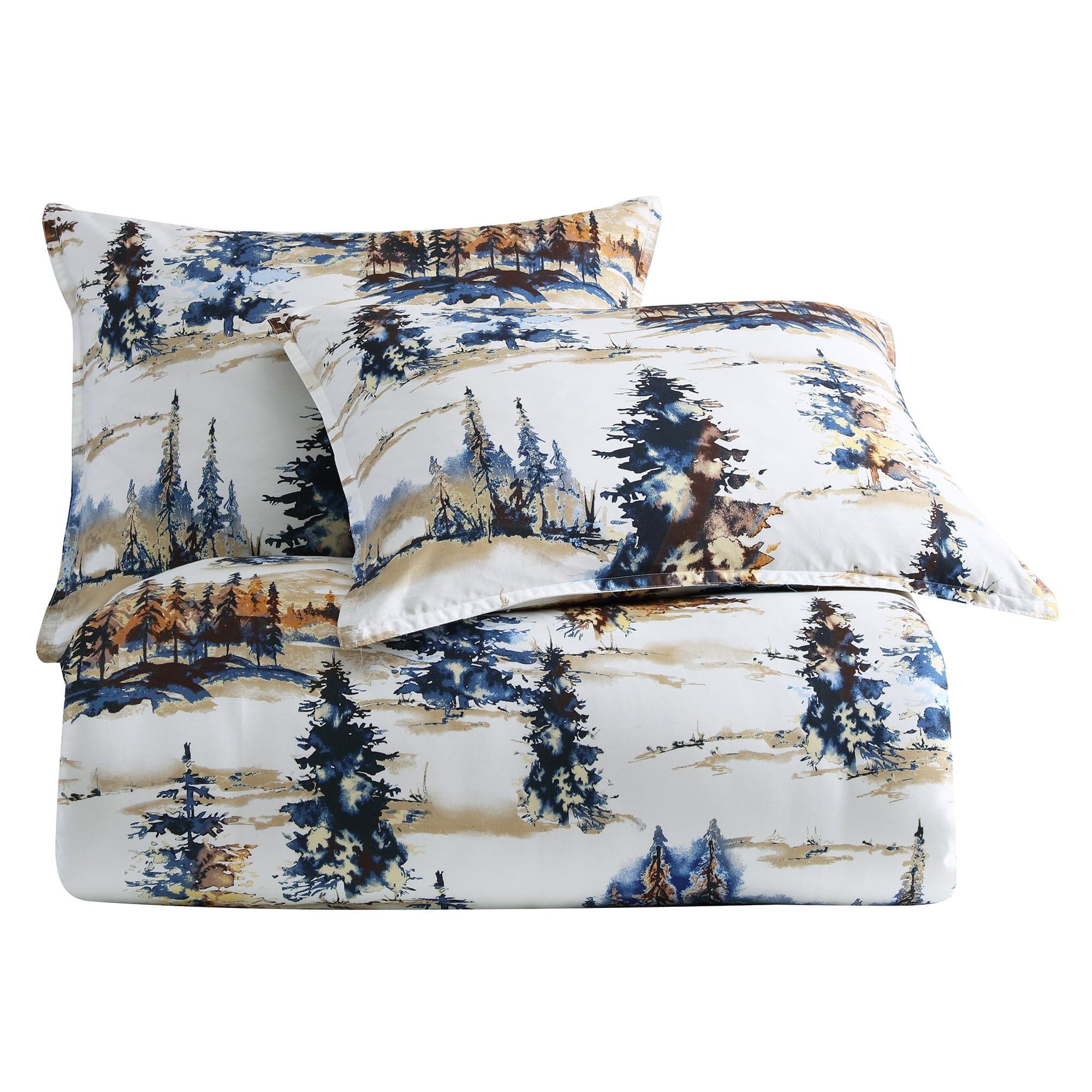 Acadia - King Reversible Duvet Cover Set (Set of 3) - Copper