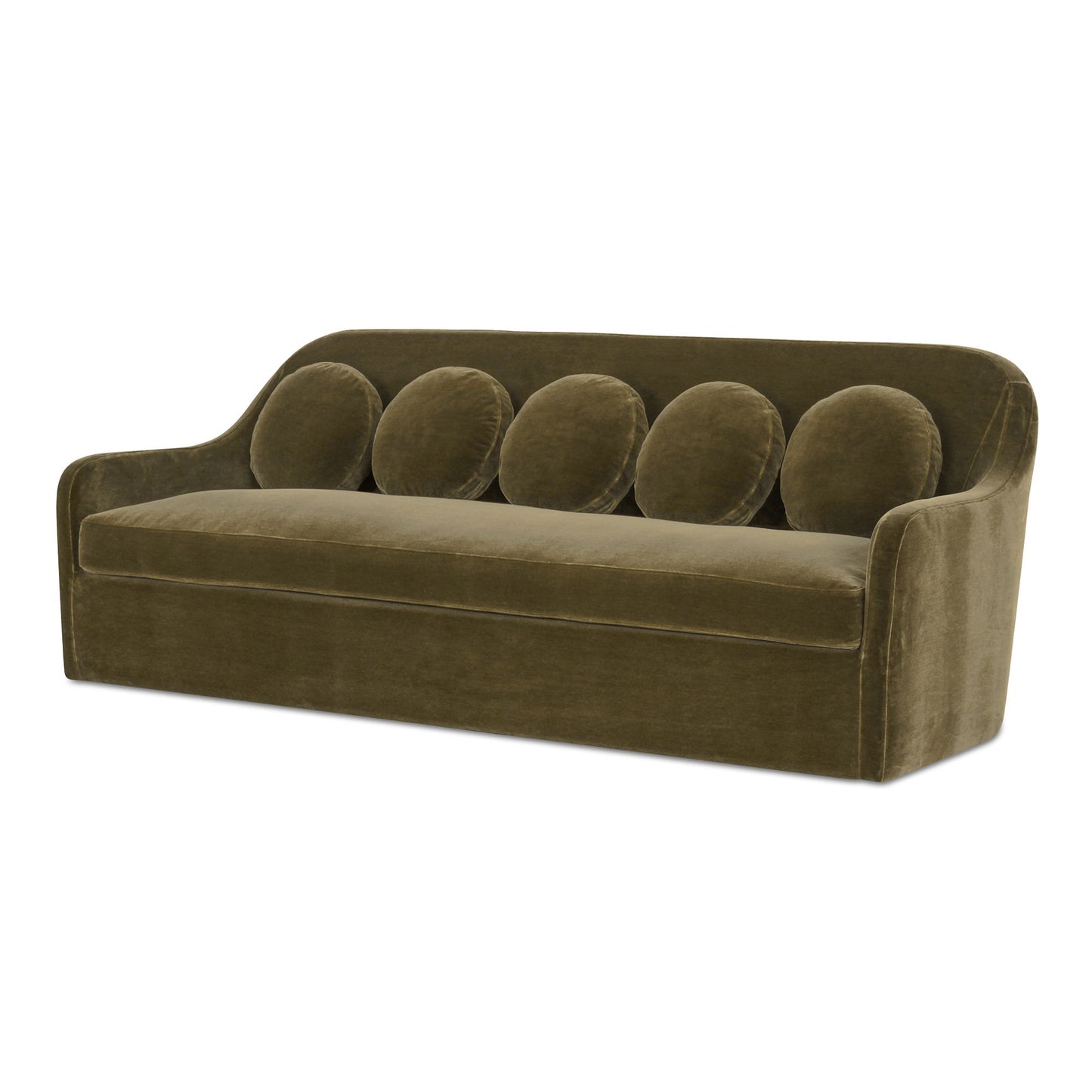Rialto - Faux Mohair Sofa - Dark Green
