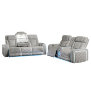 Electra - Power Reclining Set With Power Headrests, Massage And LED Lighting