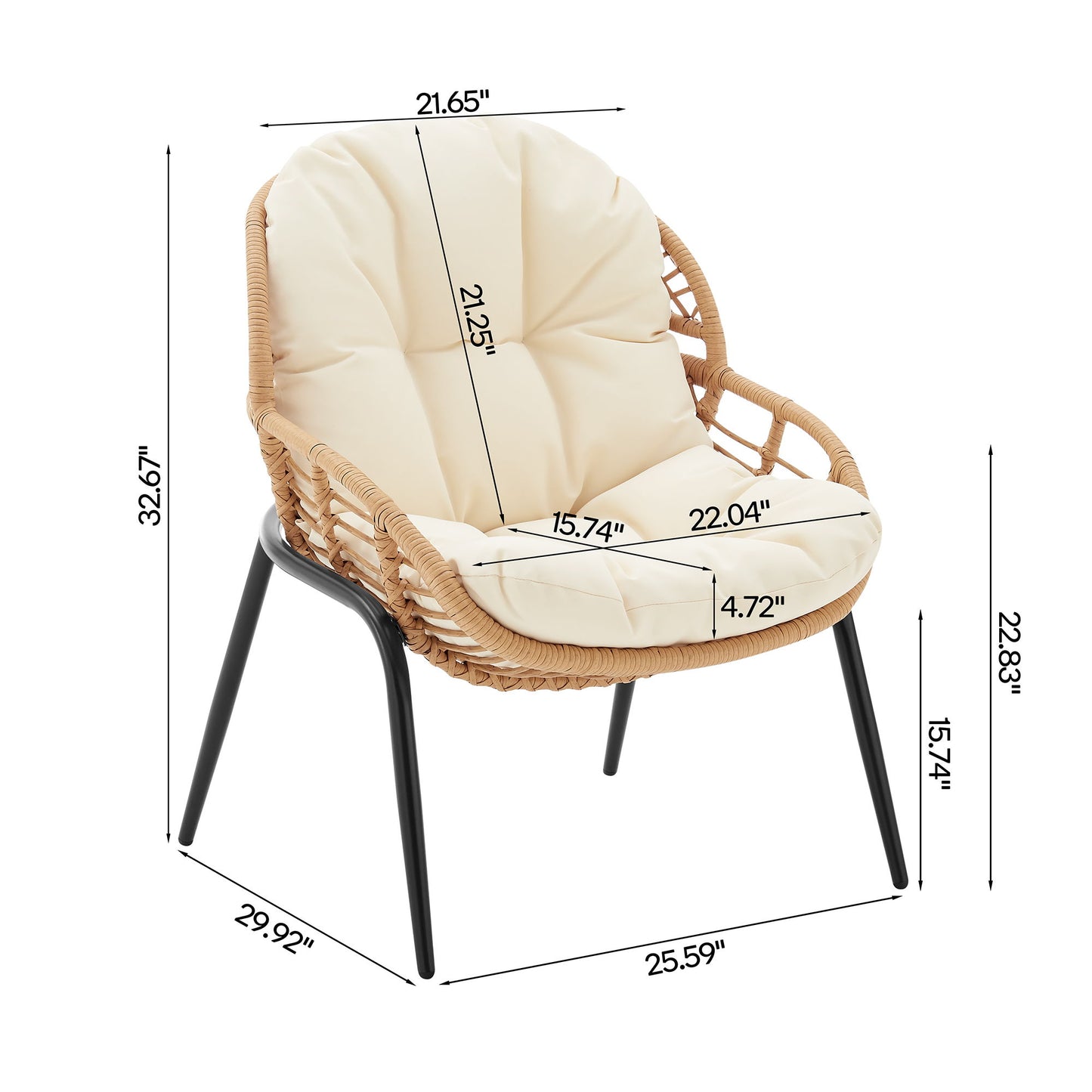 Pine - 4 Piece Outdoor Conversation Set