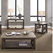 Heatherbrook - 3 Piece Table Set (1 Cocktail 2 End Tables) - Charcoal & Ash