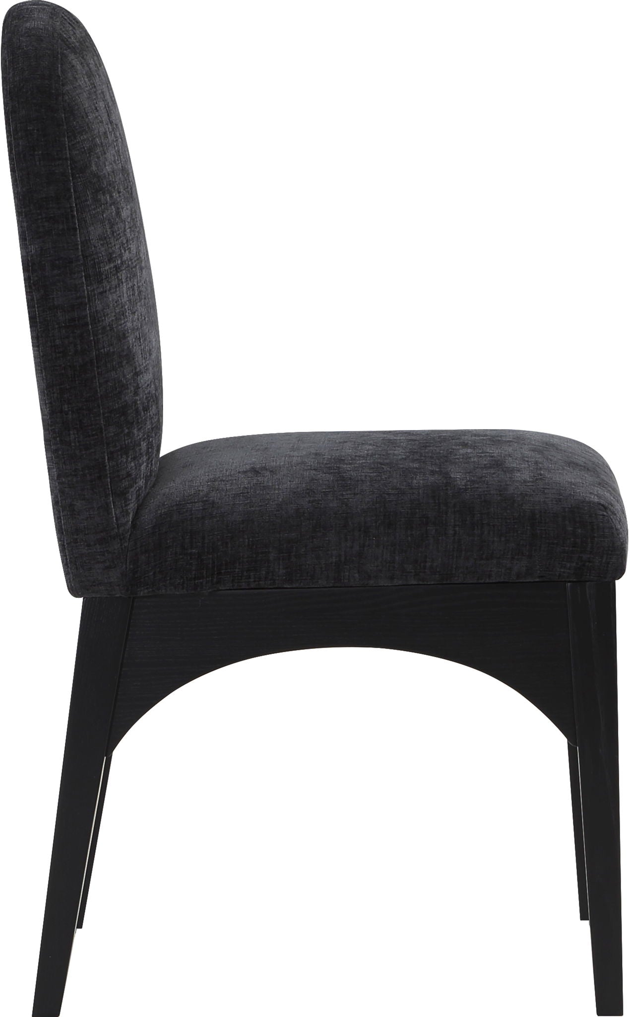 Waldorf - Chenille Dining Side Chair With Black Legs