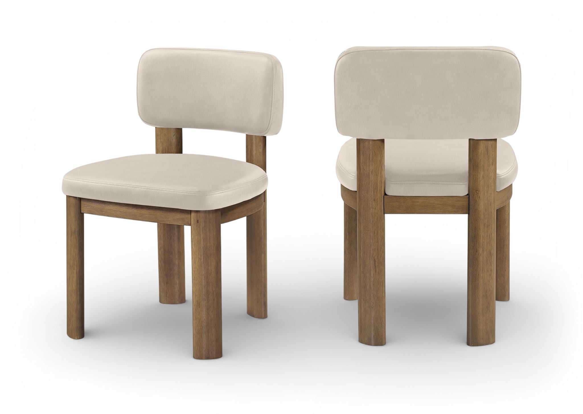 Paloma - Vegan Leather Upholstered Dining Chair (Set of 2) - Brown Frame