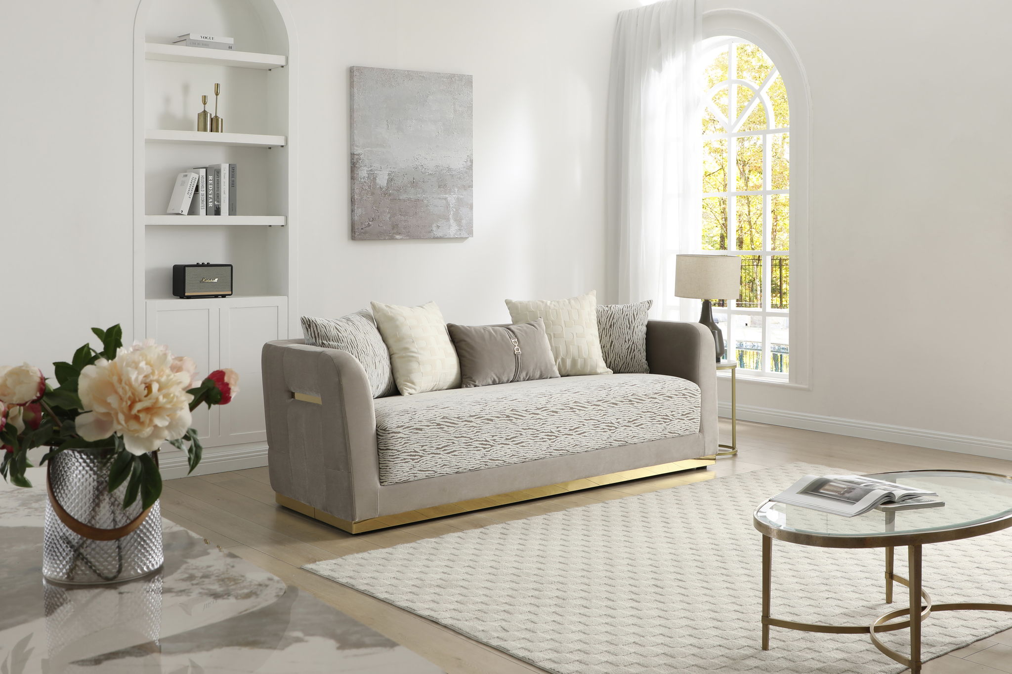 Lexington - Sofa - Brown / Light Beige