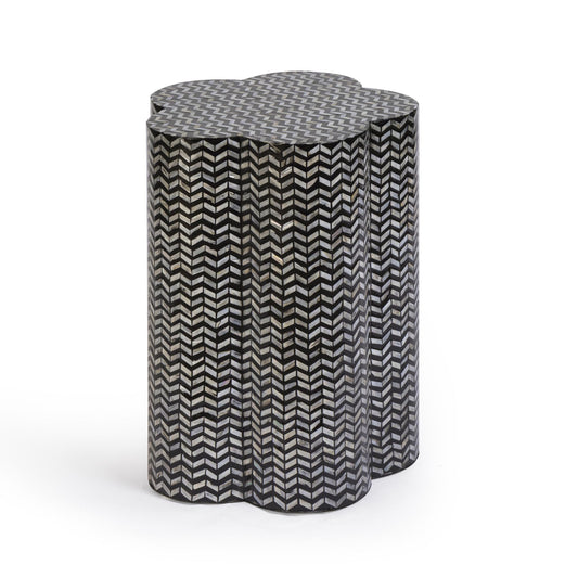 Mother of Pearl Shell Side Table - Truffle