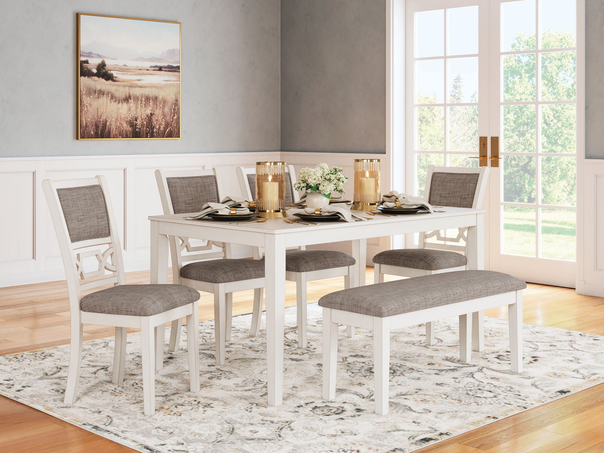 Erinberg Dining Room Table Set (Set of 5) - Thumbnail 4