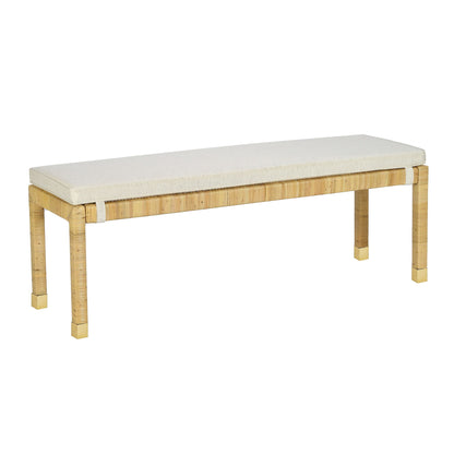 Amara - Woven Rattan Bench