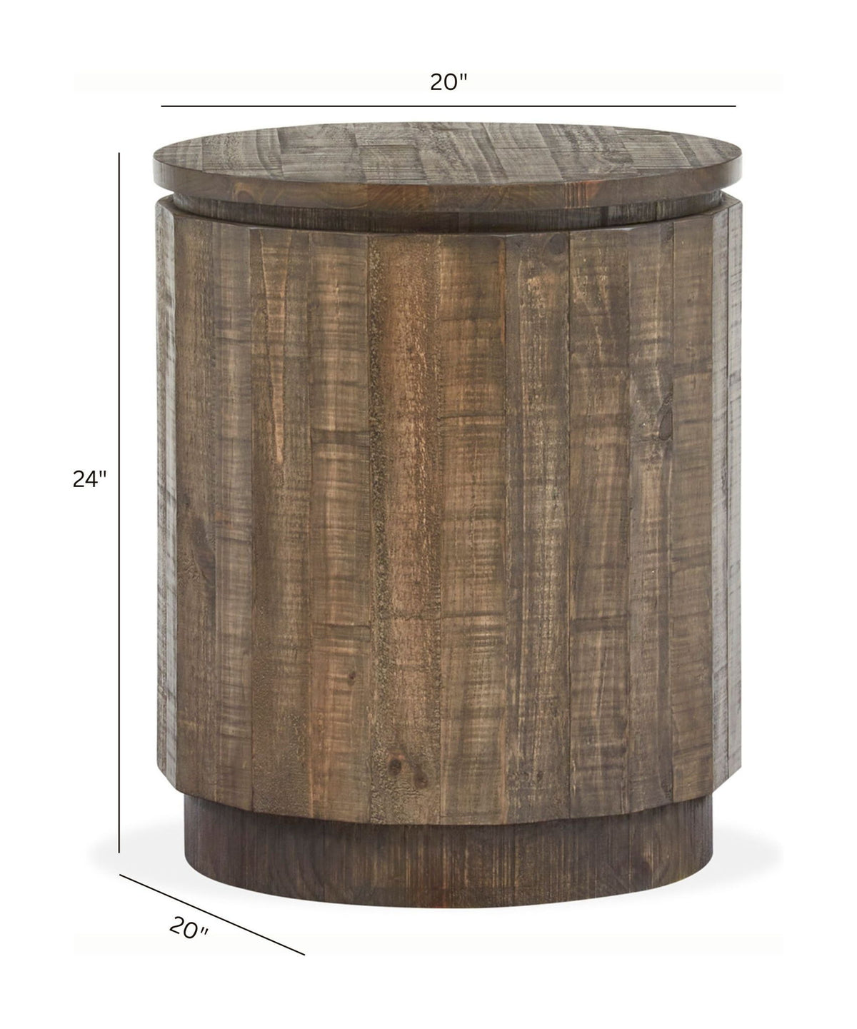 Baisden - Round Accent End Table - Tobacco
