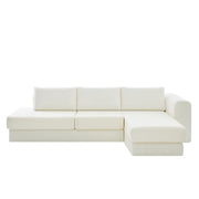 L-Shaped Modular Sofa With Double Layer Cushion