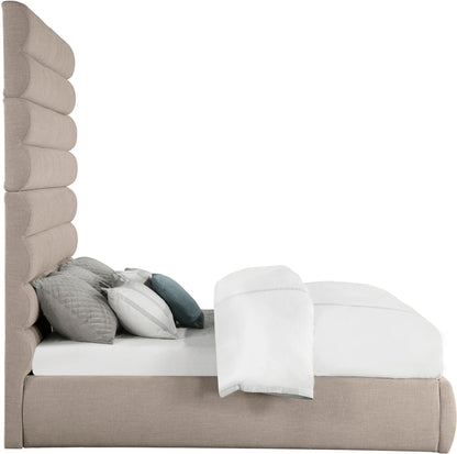 Adam - Linen Fabric Bed With 89" Headboard