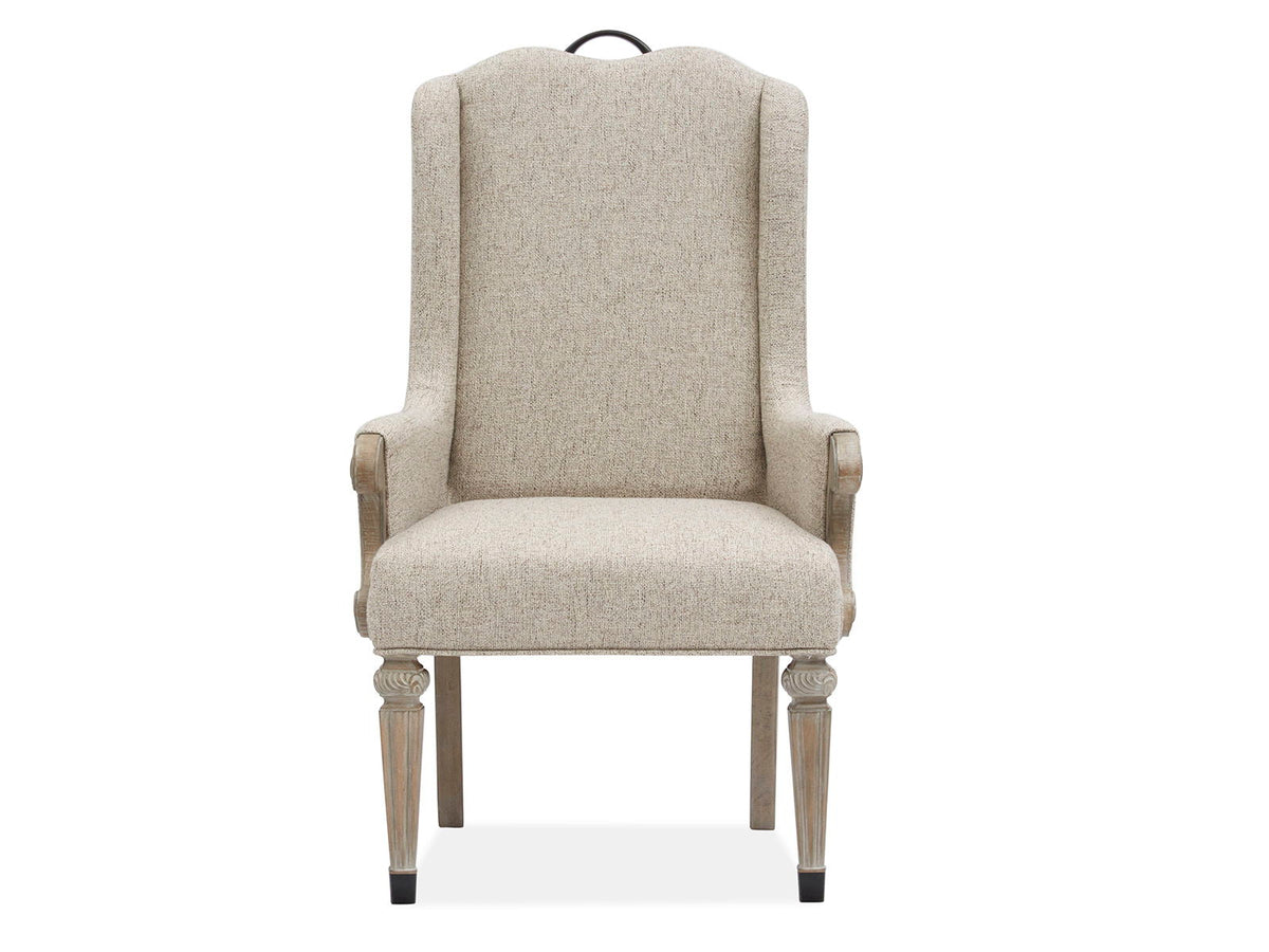 Marisol - Upholstered Host Arm Chair (Set of 2) - Fawn