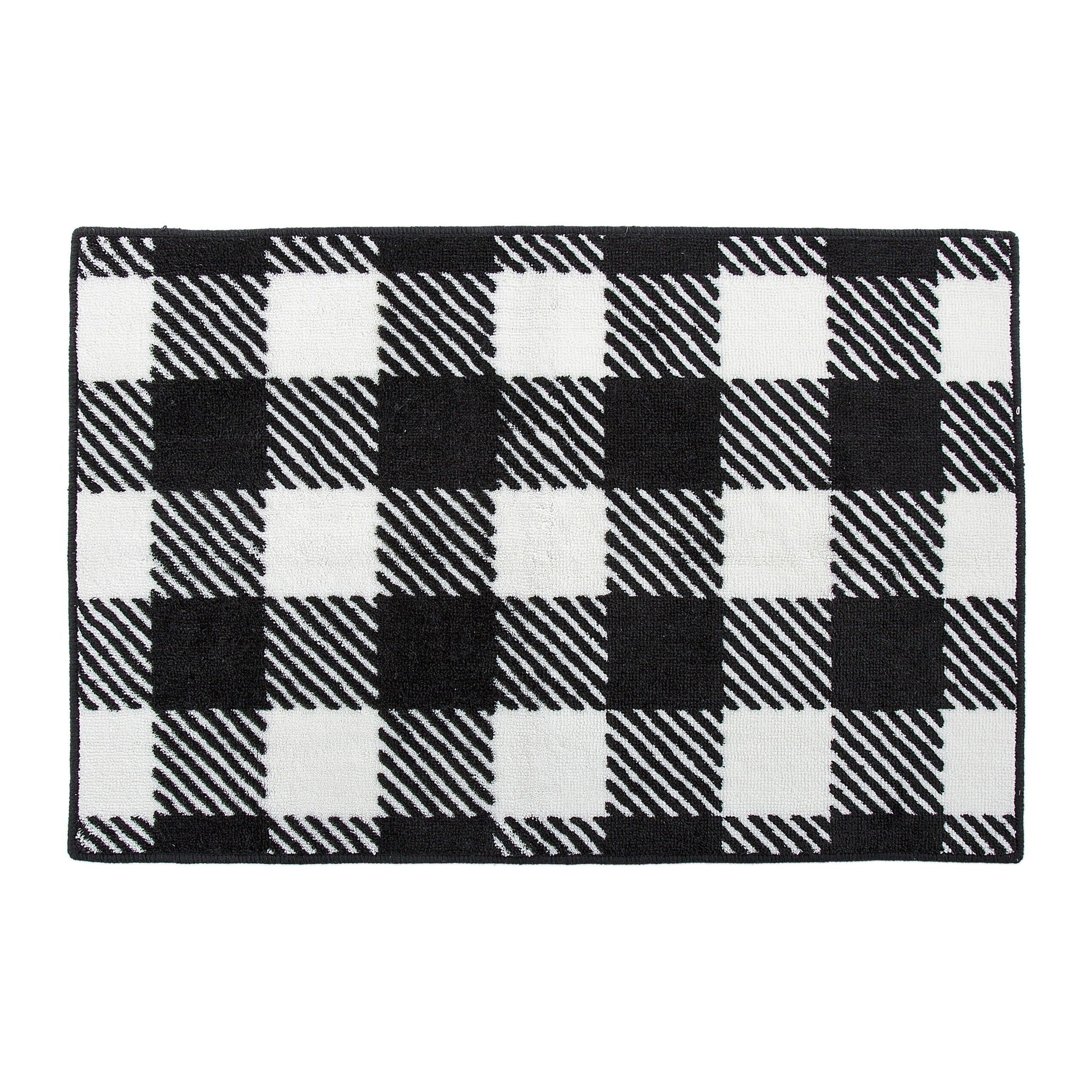 Camille - Buffalo Check Rug 2 Per Carton - Black / White