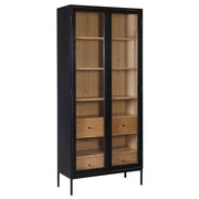 Eddington - Cabinet - Matte Black And Natural