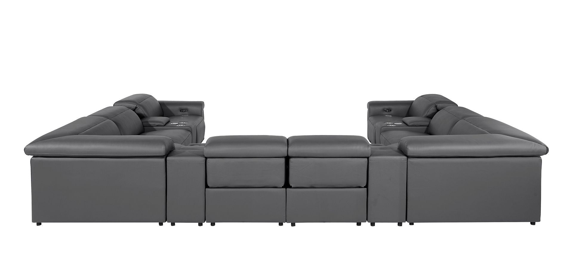1126 - 12-Piece U-Shaped Sectional Sofa In With 4 Power Recliners & Power Headrests