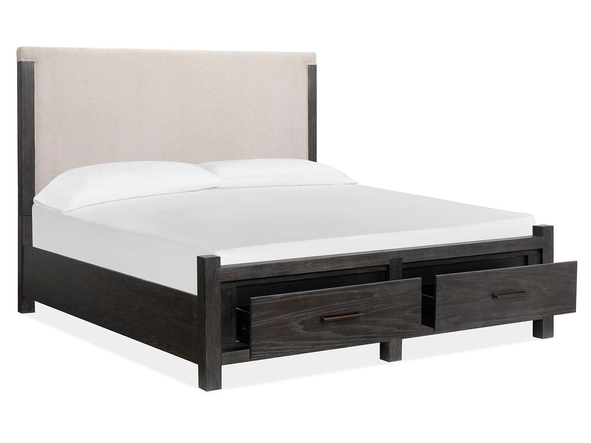 Plum Creek - Upholstered Panel Storage Bed