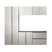 Nova Series - Garage Cabinet Set B With Soft Closing Mechanism - Metallic Gray