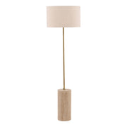 Evelia - Floor Lamp - Natural Stone And Beige
