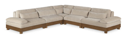 Turin - Chenille Fabric Upholstered Modular Sectional - Taupe
