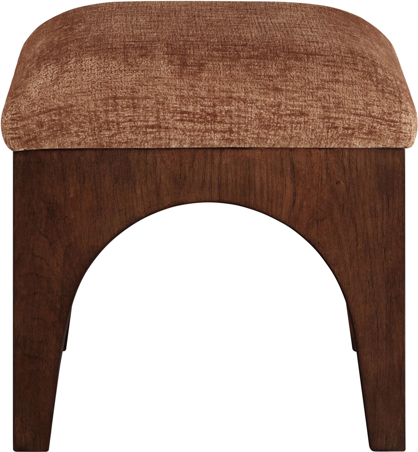 Lawson - Chenille Fabric Upholstered Ottoman - Walnut Base