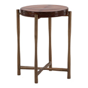 Jovanna - Side Table - Rust And Antique Brass