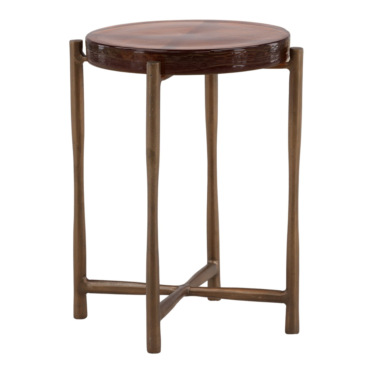 Jovanna - Side Table - Rust And Antique Brass