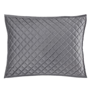 Velvet Diamond - Quilted Pillow Sham Set (Set of 2) - Gray