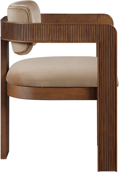 Sacha - Velvet Dining Chair With Brown Base (Set of 2)