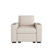 Single Pull Out Sofa Bed With USB Ports And Cup Holders