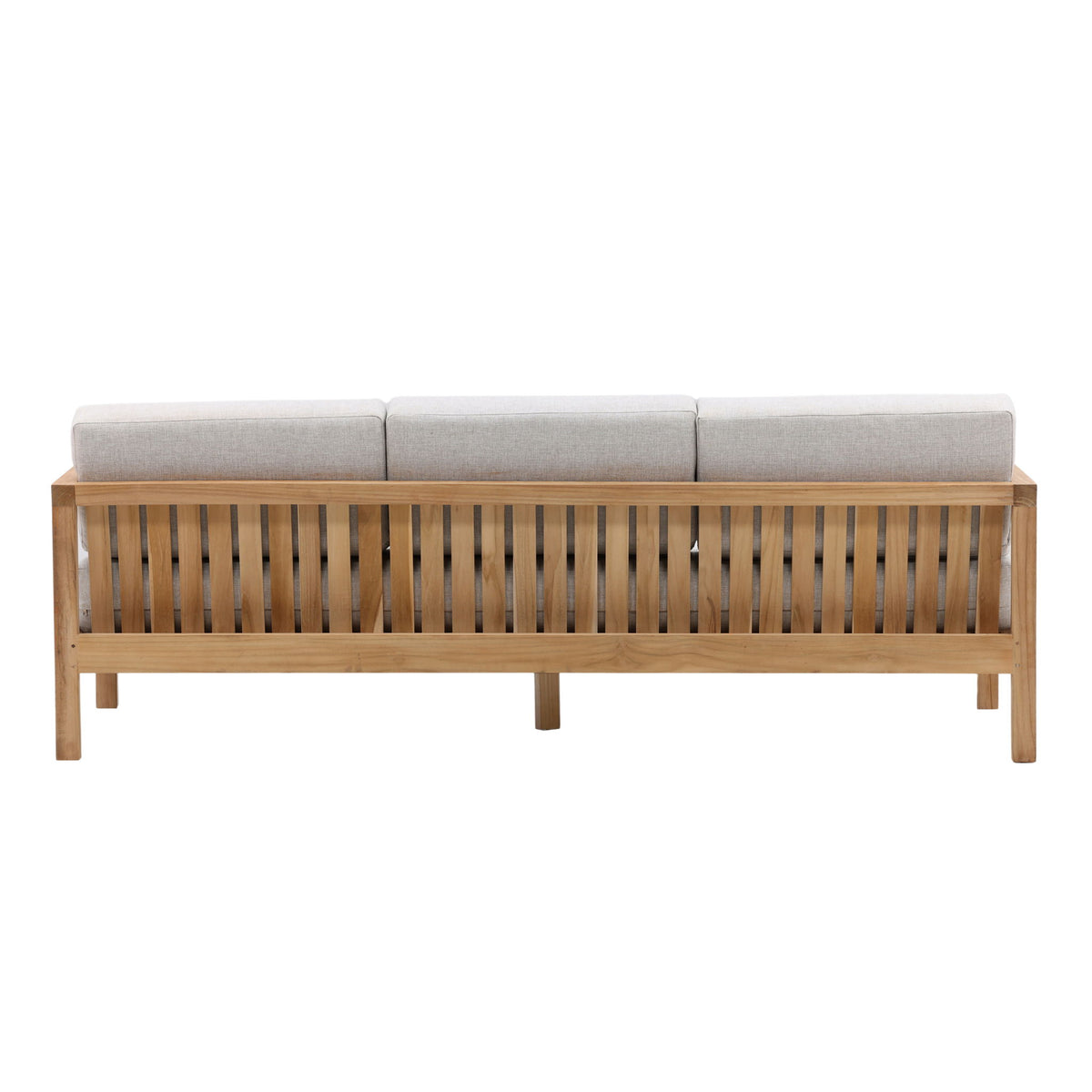 Boe - Outdoor Sofa - Light Gray And Natural Teak