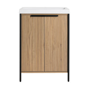 Modern Freestanding Bathroom Vanity With Resin Sink & Soft Close Cabinet Doors