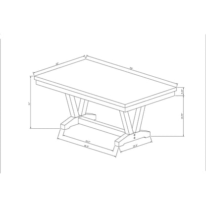 Panda - Dining Table And Trestle Base - Black