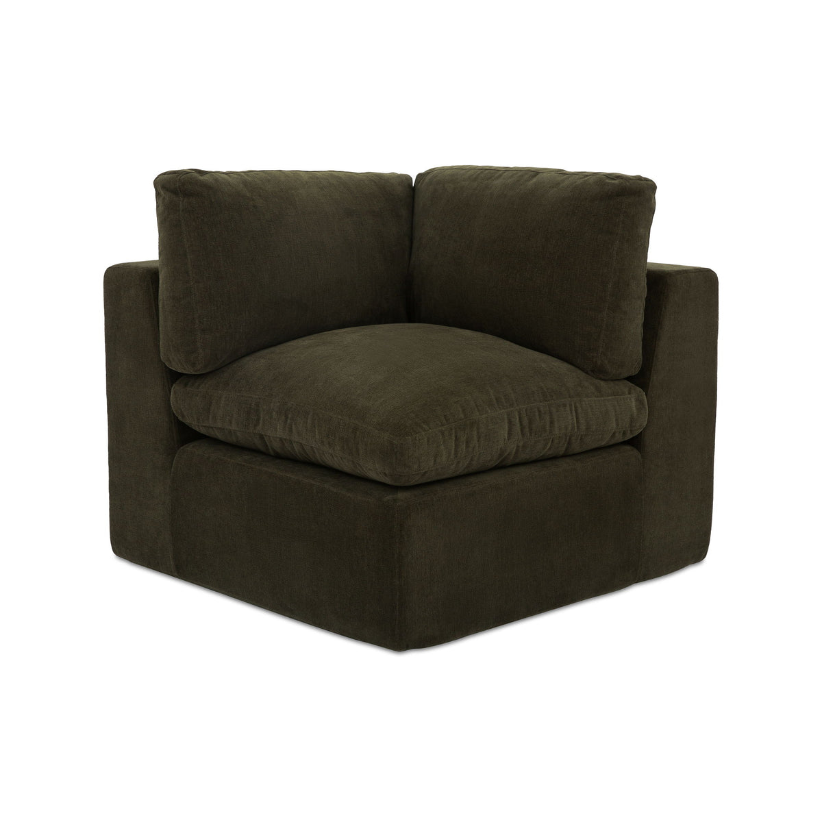 Cates - Corner Chair - Dark Green