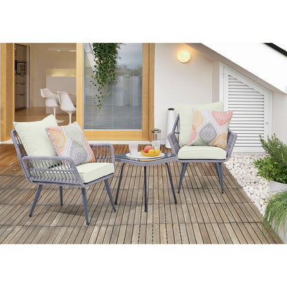 Cannes - 3 Piece Outdoor Patio Conversation Set