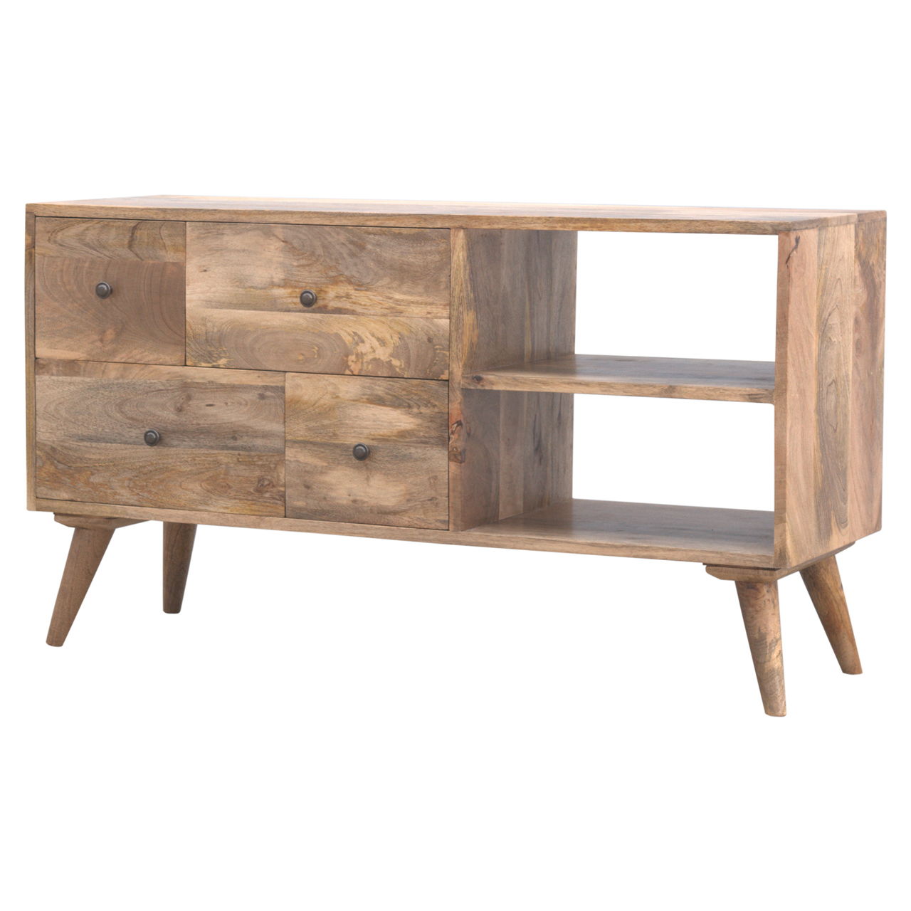 Multi Drawer Media Unit - Brown