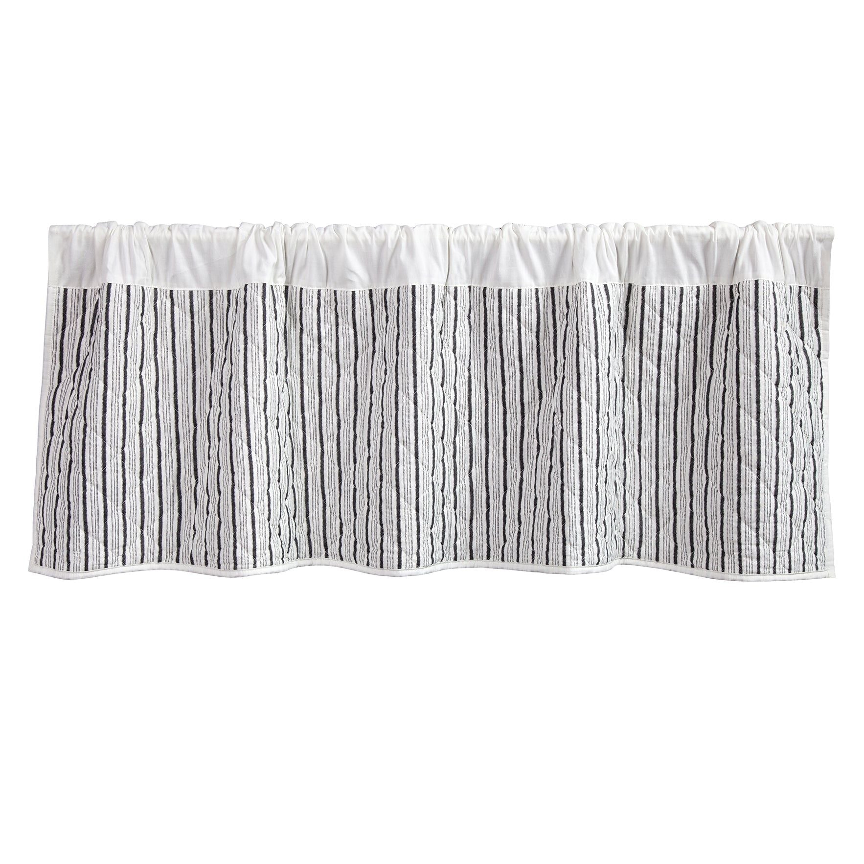 Ranch Life - Quilted Valance - White / Black