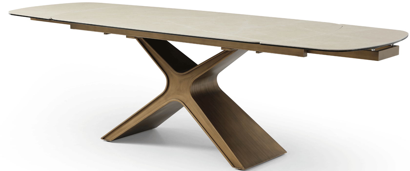 9368 - Dining Table With Extensions - Taupe