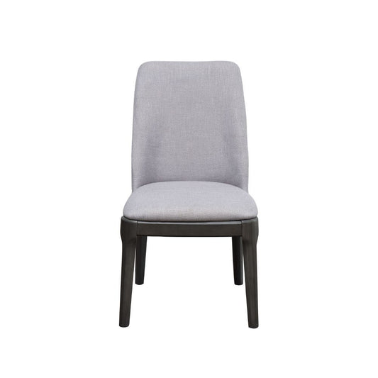 Madan - Side Chair (Set of 2) - Light Gray Linen & Gray Oak