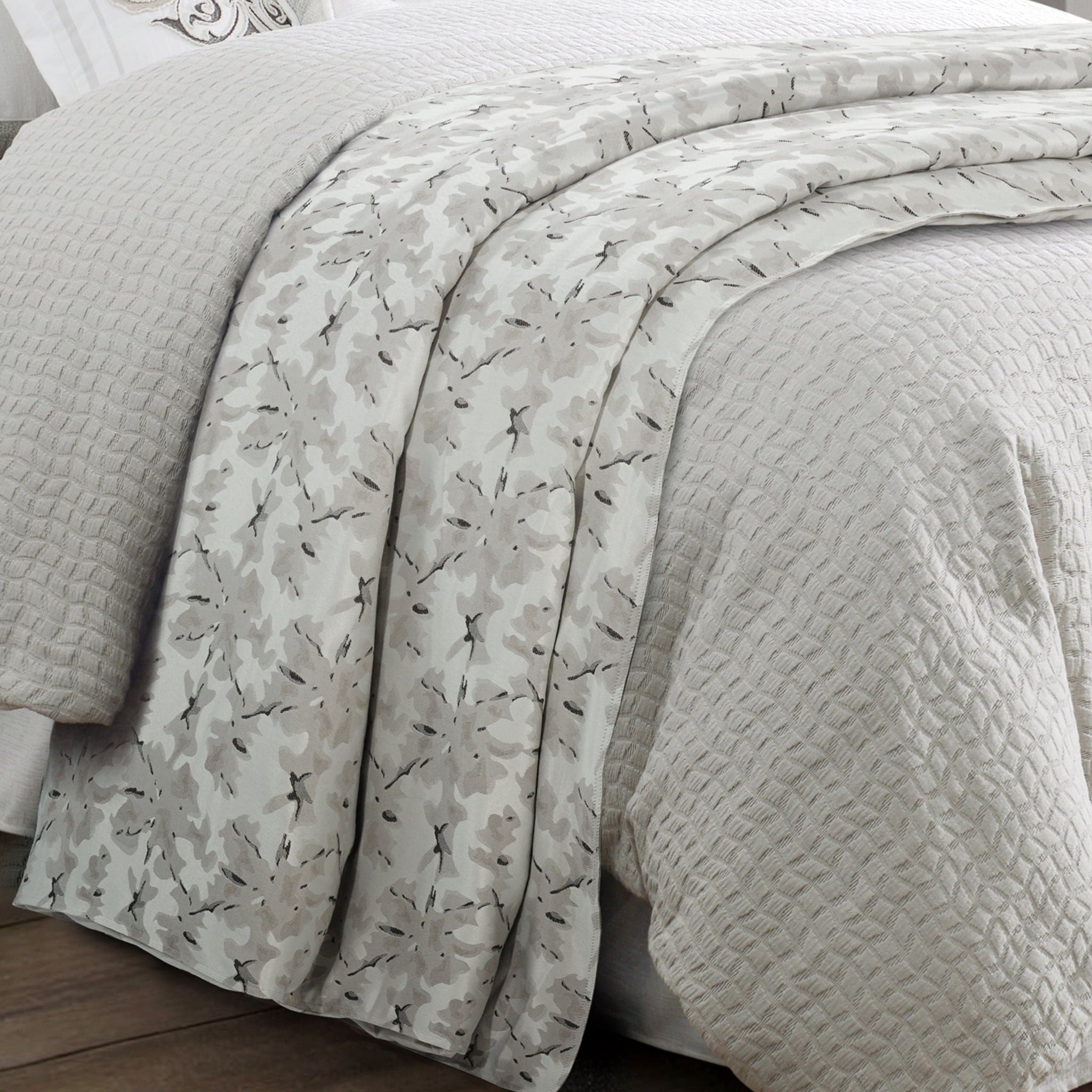 Warshack Inkblot - Queen Duvet Cover - Gray