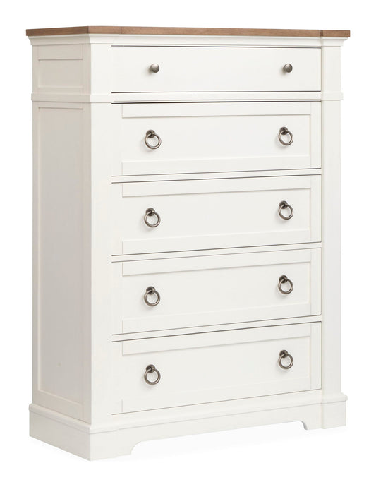 Kingston - Drawer Chest - Whisper White And Cerused Nutmeg